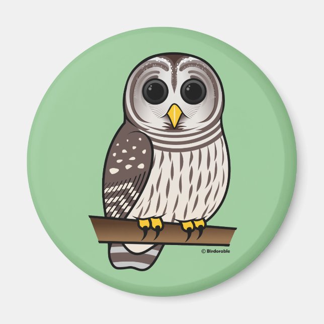 Imán Personalizado Barred Owl (Frente)