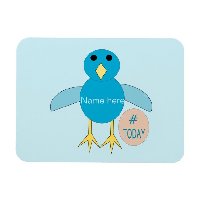 Imán Personalizado Blue Birthday Boy Chick Magnet (Horizontal)
