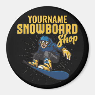 Imán Personalizado Boarder Snowboarding Shop Big Air