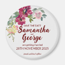 Personalizado Bohemian Floral Save the Date Magnet
