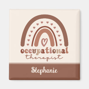 Imán Personalizado Boho Arcoiris contra terapeuta ocupa