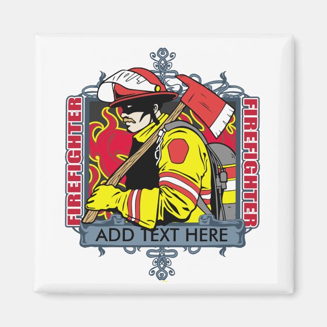 Imán Personalizado Bombero (Frente)