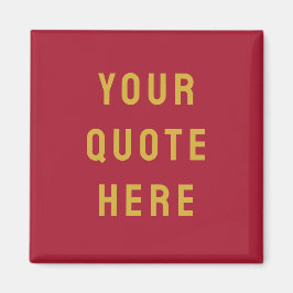 Imán Personalizado Borgoña Diciendo Personalizada Su Ci