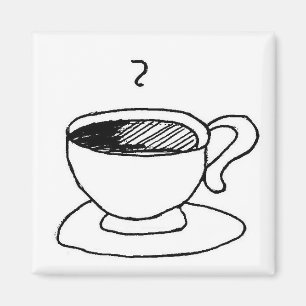 Imán Personalizado Café Cup Demitasse Cute Personalizad