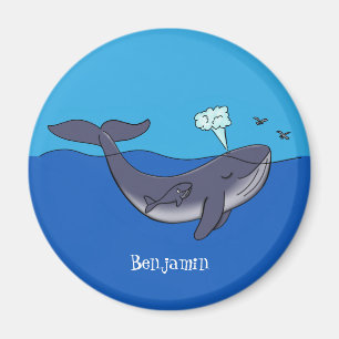 Imán Personalizado caprichoso de ballenas y terneros