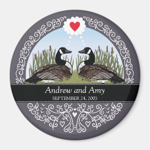 Imán Personalizado casando el aniversario de la fecha,
