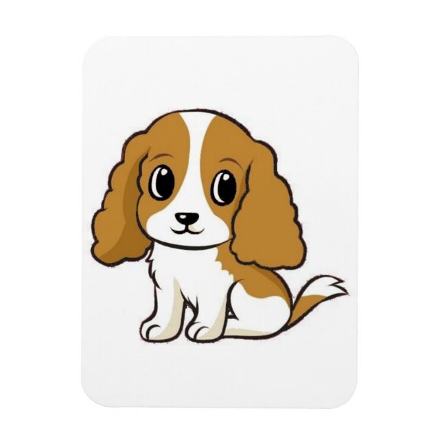 Imán personalizado cavalier king charles spaniel blenhe (Vertical)