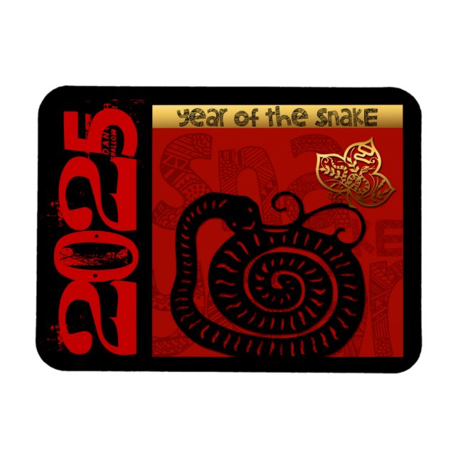 Imán Personalizado chino serpiente Año Nuevo Zodiac Cum (Horizontal)