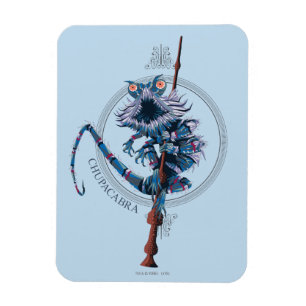 Imán Personalizado Chupacabra y anciana Wand