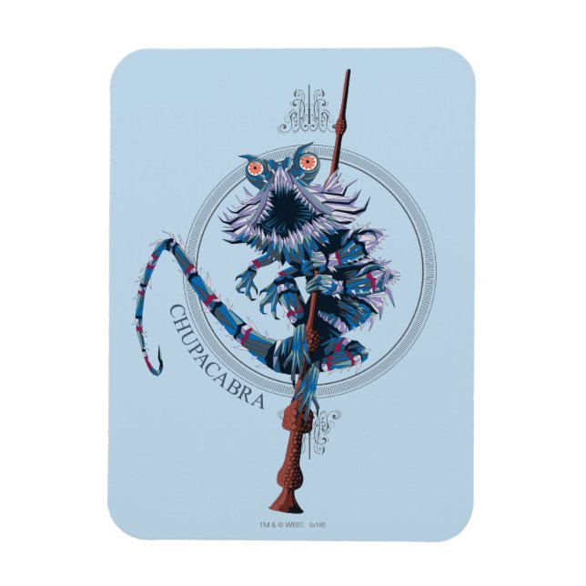 Imán Personalizado Chupacabra y anciana Wand (Vertical)