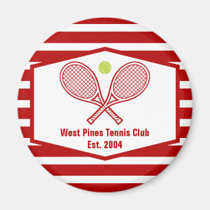 Imán Personalizado Club Campestre de Tenis Red Stried