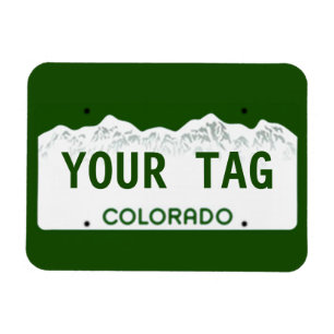 Imán Personalizado Colorado License Plate