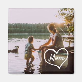 Imán personalizado con foto de familia con forma d
