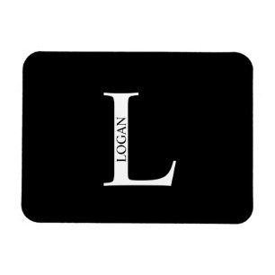 Imán personalizado con monograma y nombre