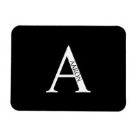 Imán personalizado con monograma y nombre