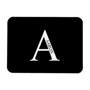 Imán personalizado con monograma y nombre