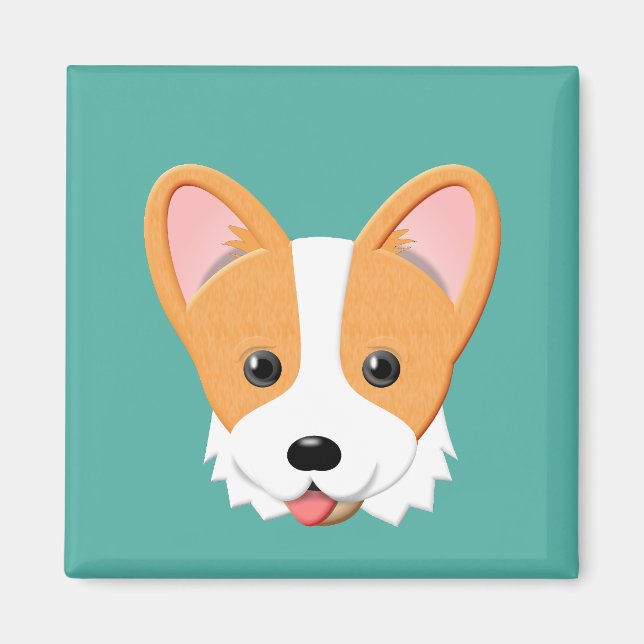 Imán Personalizado Corgi (Frente)