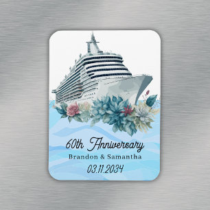 Imán Personalizado Cruise 60° aniversario de Boda Keeps