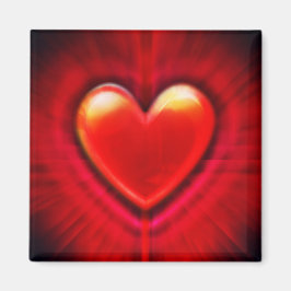 Imán Personalizado cuadrado Corazón de gótico rojo sang