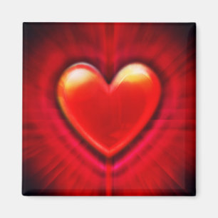 Imán Personalizado cuadrado Corazón de gótico rojo sang