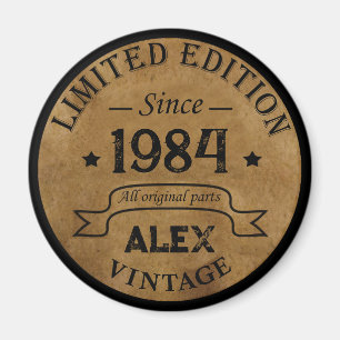 Imán Personalizado cuarenta fiesta vintage de 40 años