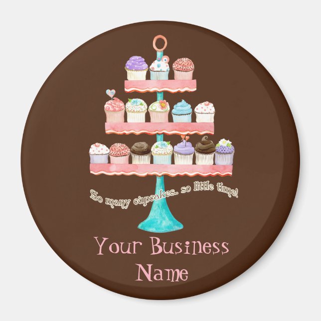 Imán Personalizado Cupcake Sweet Shoppe Imanes de negoc (Frente)