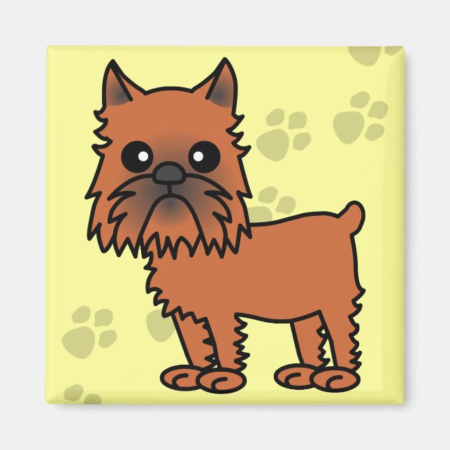 Imán Personalizado Cute Brussels Griffon - Orejas recor (Frente)