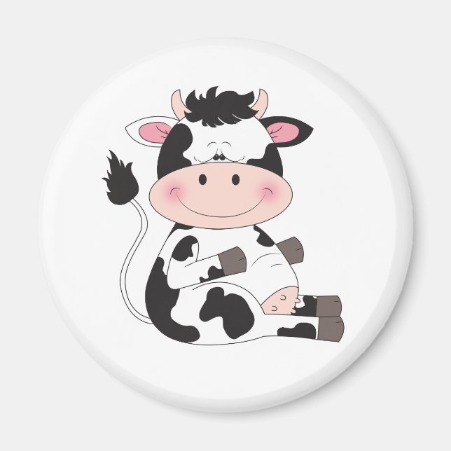 Imán Personalizado Cute Cow (Frente)