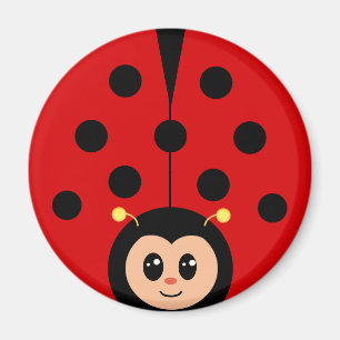 Imán Personalizado Cute Happy Lady Bug