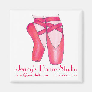 Imán Personalizado Dance Studio Ballet Shoes Ballerina 