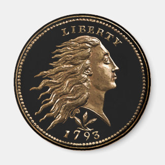 Imán Personalizado De 1793 De Flor De Pelo Penny