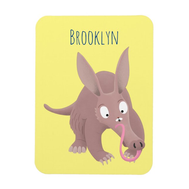 Imán Personalizado de aardvark gracioso (Vertical)