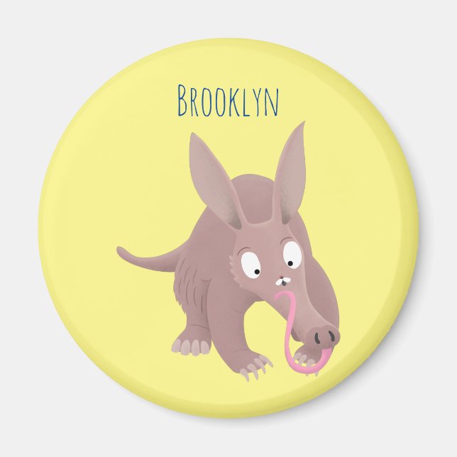 Imán Personalizado de aardvark gracioso (Frente)