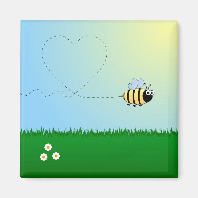 Imán Personalizado de abejas con burbujas (Frente)