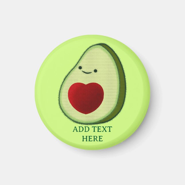 Imán Personalizado de aguacate Lover Cute (Frente)