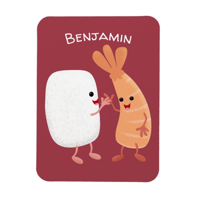 Imán Personalizado de amigos de la pradera de arroz dul (Vertical)