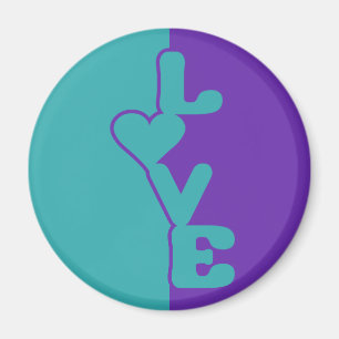 Imán personalizado de amor con dos tonos