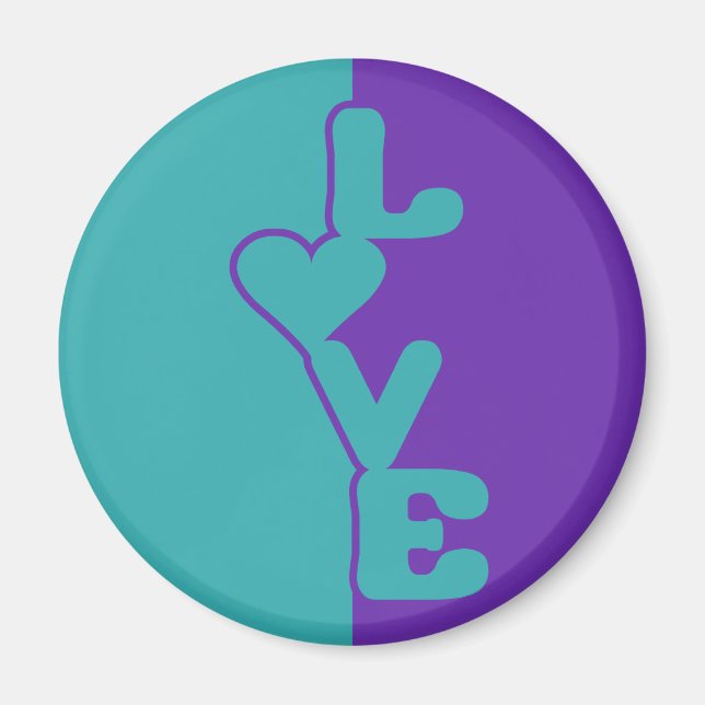 Imán personalizado de amor con dos tonos (Frente)