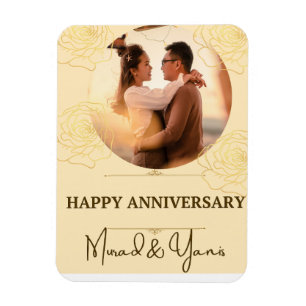 Imán personalizado de aniversario boda personalizado