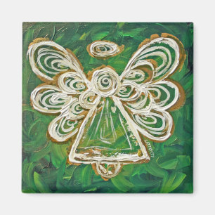 Imán Personalizado de arte de ángel verde regalos de im