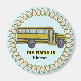 Imán personalizado de autobús escolar