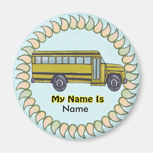 Imán personalizado de autobús escolar (Frente)