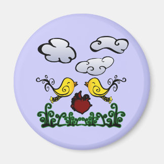 Imán Personalizado de Aves de Amor Dulce
