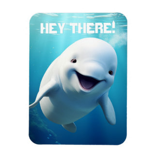 Imán Personalizado de ballenas Beluga Océano Ártico ver