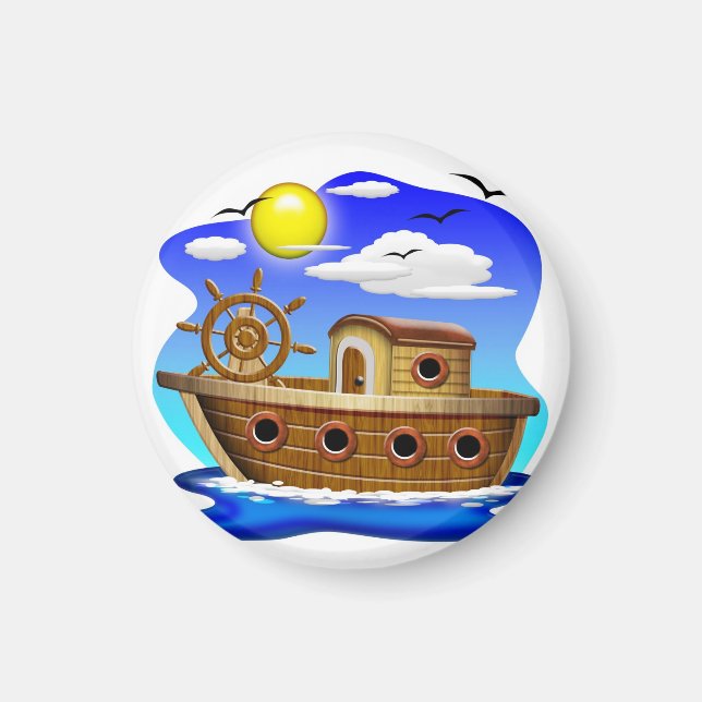 Imán Personalizado de barcos pesqueros (Frente)