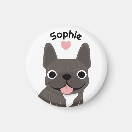 Imán personalizado de Bulldog Francés, regalo de F