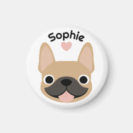Imán personalizado de Bulldog Francés, regalo de F