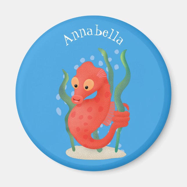 Imán Personalizado de caballitos de mar de pepino (Frente)