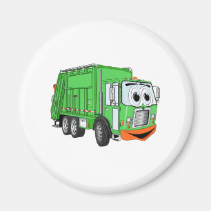 Imán Personalizado de camión de basura sonriente