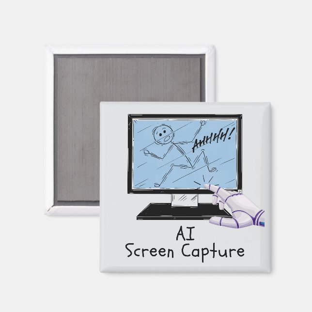 Imán Personalizado de captura de pantalla de inteligenc (Anverso/Reverso)